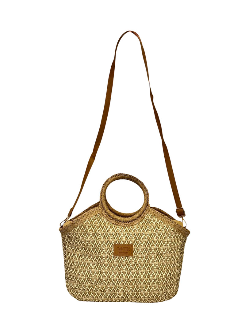Bolso de Rafia con cierre