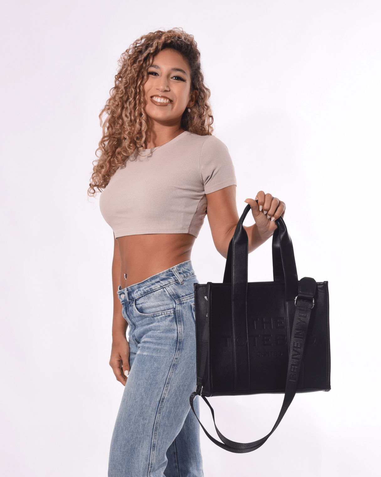 Cartera tote bag cuero pu
